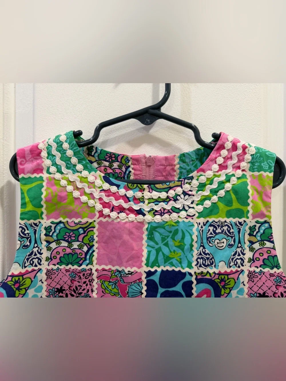 Lilly Pulitzer Little Lilly Classic Shift Dress Size 12 Multi Crazy Quilt 🆕🆕🆕🆕🆕🆕